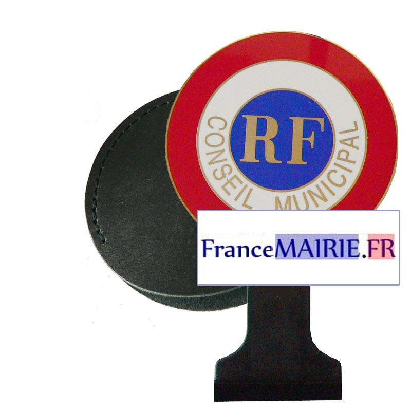 COCARDE DE VOITURE POUR CONSEIL MUNICIPAL - avec son cache
