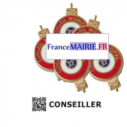 5 Insignes boutonnière sur pins pour Conseiller Municipal