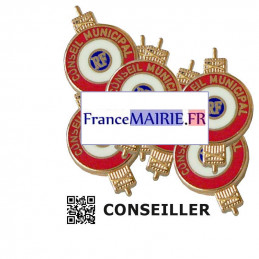 7 Insignes boutonnière sur pins pour Conseiller Municipal