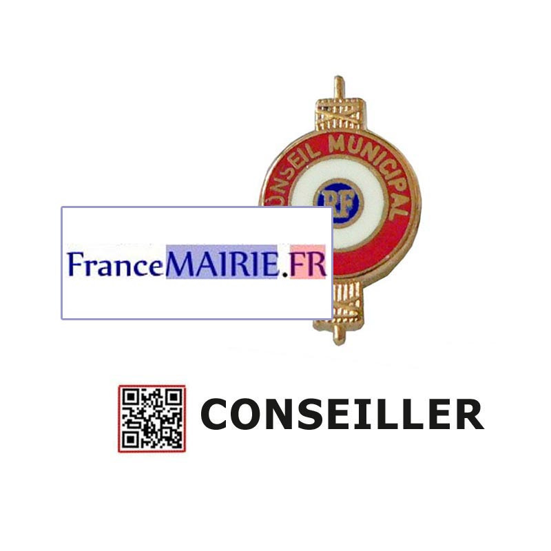 Insigne boutonnière sur pins pour Conseiller Municipal