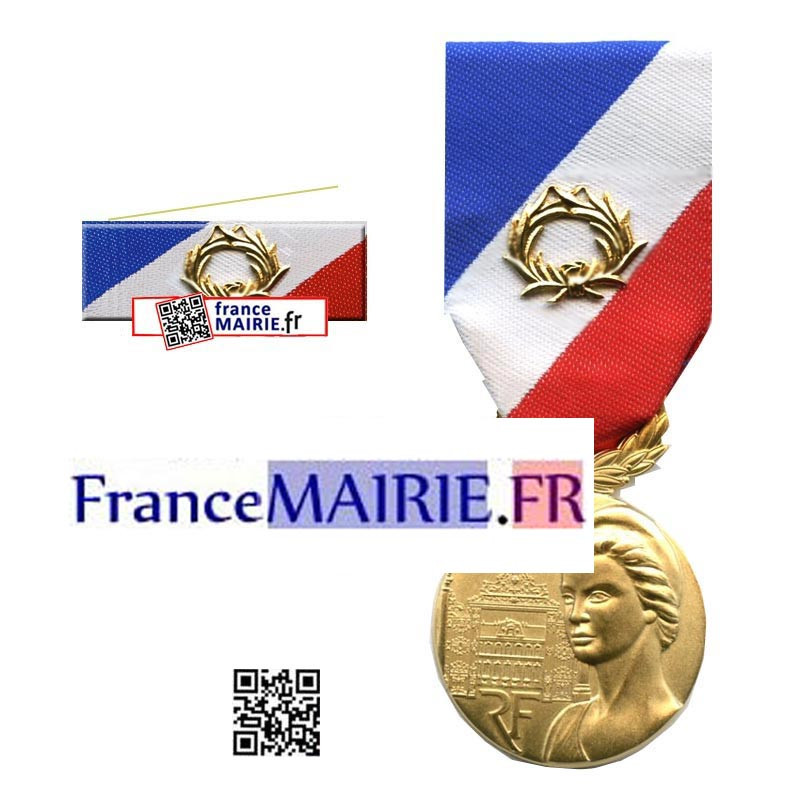 Médaille Sécurite Intérieure Or Ordonnance avec barrette Agrafe en option