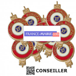 Pack de 10 Insignes boutonnière sur pins pour Conseiller Municipal
